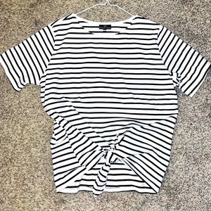 Nursing Queen Striped Nursing Top w/ Front Tie